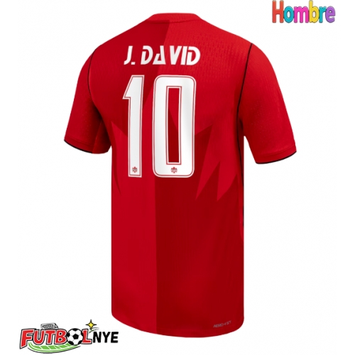 Camiseta Canadá Jonathan David #10 Primera Equipación Mundial 2026 manga corta
